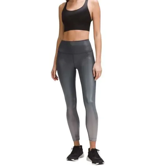 Lululemon Wunder Train High-Rise Tight 25" *Foil Gradient Foil Engineer Grey - Picture 9 of 11
